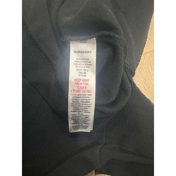 Burberry Kids Polo Shirt Size 10Y Black & Classic Check Panel with Zip Closure - Picture 7 of 9